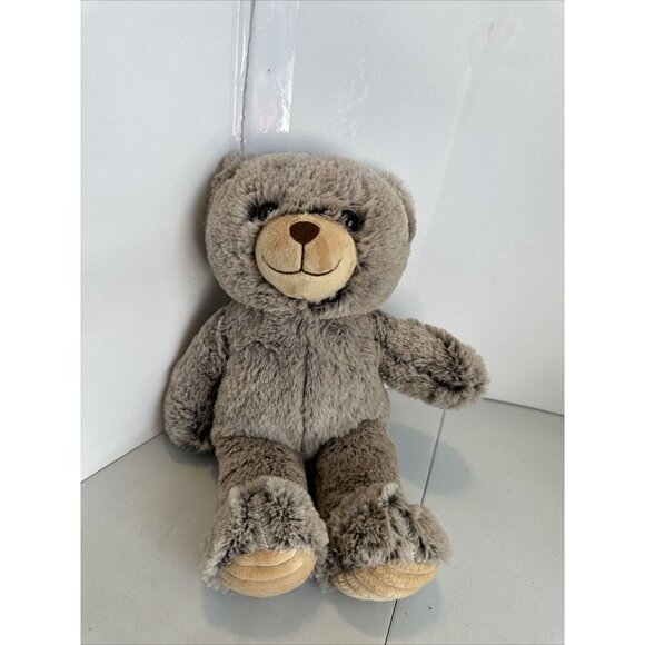 Spark Create Imagine Plush Teddy Bear Gray Frosted 2019 Ribbed Feet 14"W Tags - Picture 2 of 14